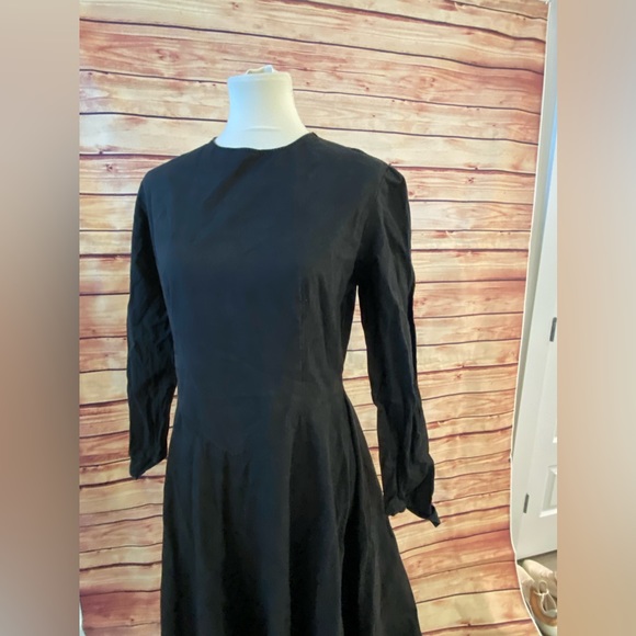 Handmade Black Long Sleeve Amish Peasant Maxi Dress, Size Small - Picture 2 of 7